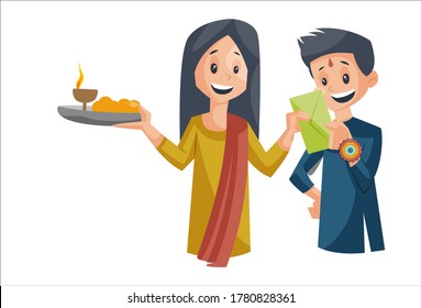 493 Raksha bandhan brother sister cartoon Images, Stock Photos ...