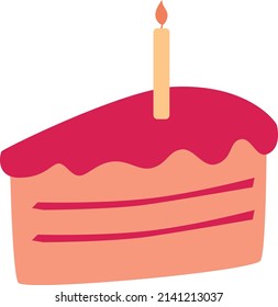 Vector graphic illustration of cake