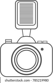Vector graphic illustration of a camera aperture with 6 blades