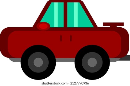 vector graphic illustration of a car for design needs or products such as children's books and others. simple flat illustration.
