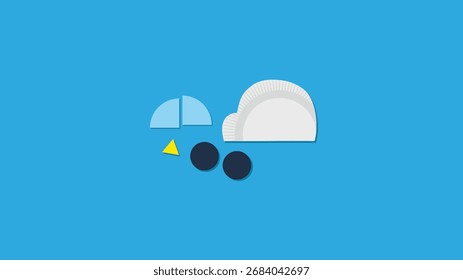 Vector graphic illustration of a car illustration. Ideal for a technology company
