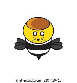 vector graphic illustration of a cartoon bee.