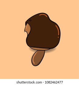 The vector graphic illustration with the cartoon style with the soft pastel colors tone animal with no face and wearing a beaver hoodie