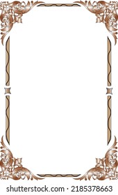 ilustración gráfica vectorial del marco tallado, ideal para marcos fotográficos o tarjetas de felicitación