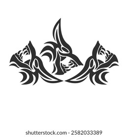 Vector graphic illustration cerberus, three fierce dog or wolf heads suitable for use as community logo material