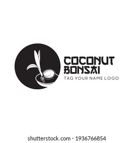 vector graphic illustration coconut bonsai great for icon, logo, design and others