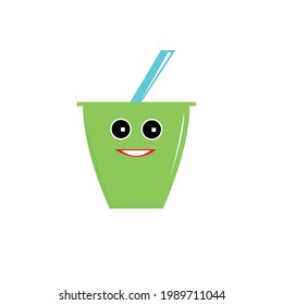 vector graphic illustration of cold drink. Good for kids education