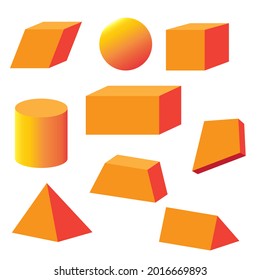 vector graphic illustration of a collection of geomtry 