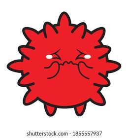 vector graphic illustration  of the corona virus.It is suitable for use as a corona virus prevention virus icon