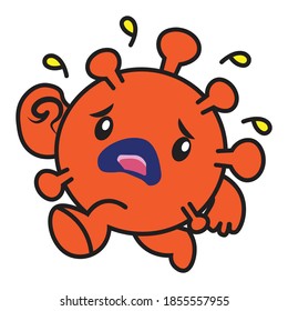 Vektorgrafik des Corona-Virus.Es eignet sich für die Verwendung als Symbol des Corona-Virus-Präventivvirus-Virus-Virus.