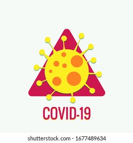 Vector Graphic Illustration of Covid-19 Novel Coronavirus or Wuhan Virus Plague Background Illustration, Corona Virus Disease Prevention and Warning Sign