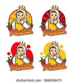Vektorgrafik des kulinarischen Logos Hijab weiblich am besten für Ihr kulinarisches Geschäft 