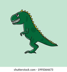 vector graphic illustration of a cute dinosaur. good for product stickers, product t-shirts, children's picture books, book covers, etc.