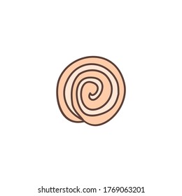 ilustración gráfica vectorial de pan de rollo delicioso