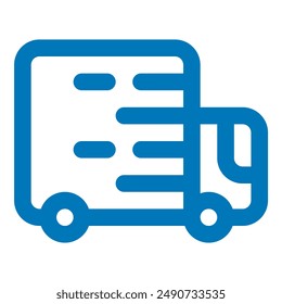 vector graphic illustration of delivery truck icon perfect for business, finance, etc. themed websites and mobile apps