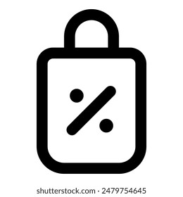 vector graphic illustration of discount bag icon perfect for business, finance, etc. themed websites and mobile apps
