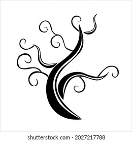 vector graphic illustration of a dry tree, good for product design or illustration