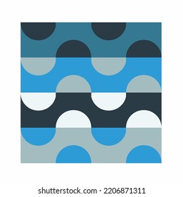 ilustración gráfica vectorial de patrones, formas y texturas fáciles y simples, fondo de color