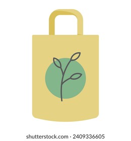 vector graphic illustration of an environmentally friendly tote bag