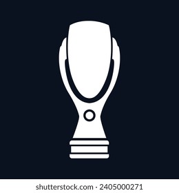 Vektorgrafik-Illustration des European Super Cup. Europäische Supercup-Trophäe.