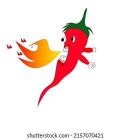 vector graphic illustration of fiery chili, suitable for products and more