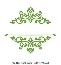 Vector graphic of illustration. Floral element for the design of monograms, invitations, frames, menus and labels. Graphic design of websites, cafes, boutiques, hotels, wedding invitations, etc