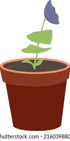 Ilustración gráfica vectorial de la maceta de flores