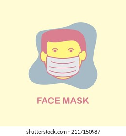 vector graphic illustration in the form of advice to wear a mask to avoid the corona virus, suitable for healthcare, medical visual content, education, etc