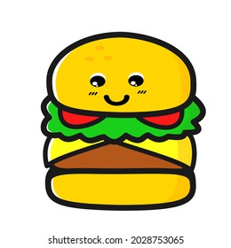 Vektorgrafik von lustigen Fast-Food-Cartoons einzeln auf weißem Hintergrund. Fastfood-Figuren  