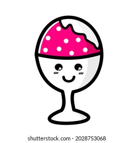 vector graphic illustration of  funny fast food cartoon isolated on white background. Funny fast food characters  