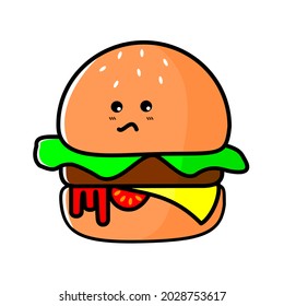 vector graphic illustration of  funny fast food cartoon isolated on white background. Funny fast food characters  
