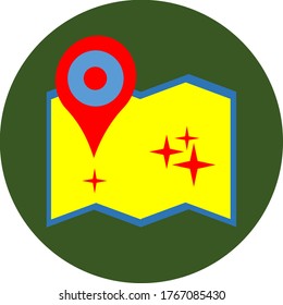 Ilustración gráfica vectorial para la ubicación geográfica