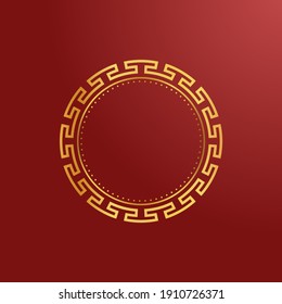 Vector graphic illustration of golden circles to complement the Chinese New Year background