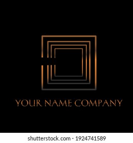 vector graphic illustration of golden luxury square logo. This luxury logo is suitable for company logos, brand logos, business logos, ID card logos and is very relevant for anyone to use