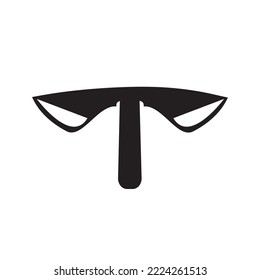 vector graphic illustration of a hammer or ax or street lamp.