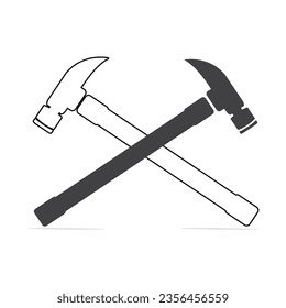 ilustración gráfica vectorial de un martillo, que se utiliza para reparar edificios