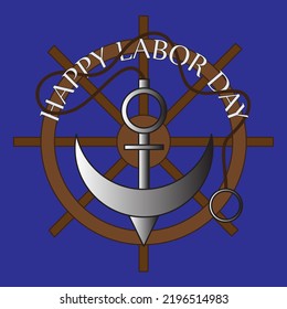 vector graphic illustration of happy labor day for sailor. may be used for content or products related to it.