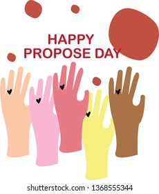 Vector graphic Illustration of Happy Propose day