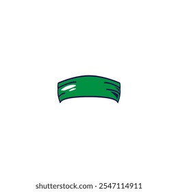 Vector graphic illustration of headband in cartoon style. Fashion elegant accessory. The icon is perfect for web design, decorative elements, print, stickers, or social media. The image is isolated on