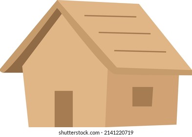 Ilustración gráfica vectorial de la cabaña