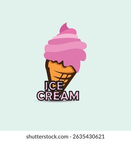 Vector graphic illustration of ice cream 