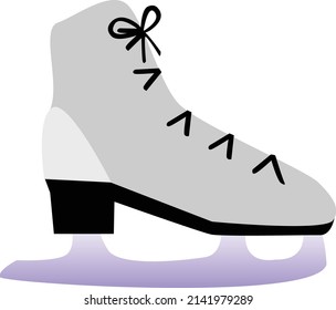 Vector graphic illustration of ice skates