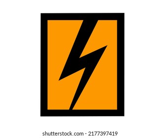 Diseño de ilustración vectorial de símbolos de logotipo de alta tensión, como luz y electricidad