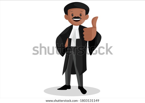Tomi ungerer emile Vector Graphic Illustration Indian Lawyer Showing Stock Vector (Royalty