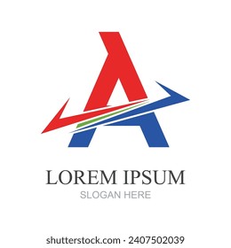 ilustración gráfica vectorial de la letra inicial Un logotipo y símbolo perfecto para negocios, marca de tienda o empresa, etc