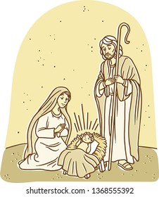 Vector graphic Illustration of Jesus day