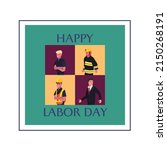 vector graphic illustration of labour, worker, text. top view, suitable for background, wallpaper, social media and world labor day commemoration