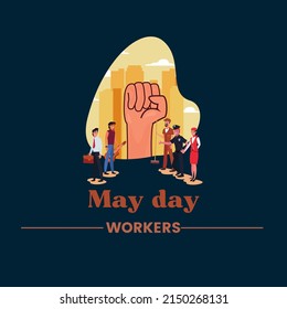 vector graphic illustration of labour, worker, text. top view, suitable for background, wallpaper, social media and world labor day commemoration