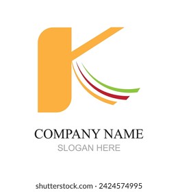 vector graphic illustration of the letter K logo perfect for shop brands, company logos, businesses, souvenirs, etc