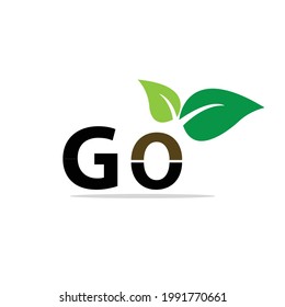 La ilustración gráfica vectorial del logotipo puede utilizarse para eventos verdes